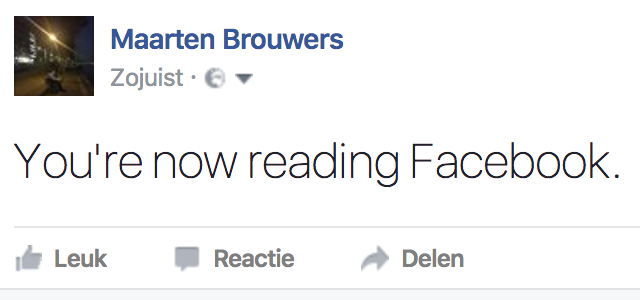 Facebook is the sender